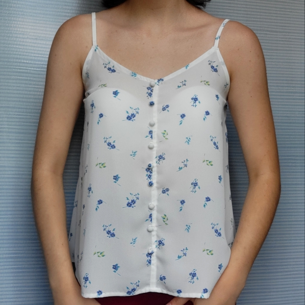 Women's Floral Summer Button-down Blouse